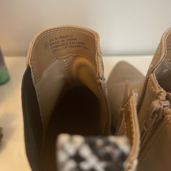 Booties tan suede and croc combo. Size 8. Never worn. - Picture 3 of 3